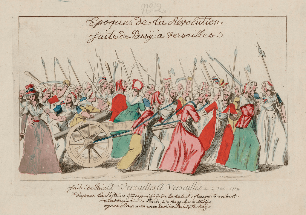 Illustration of the world-changing women during the March on Versailles